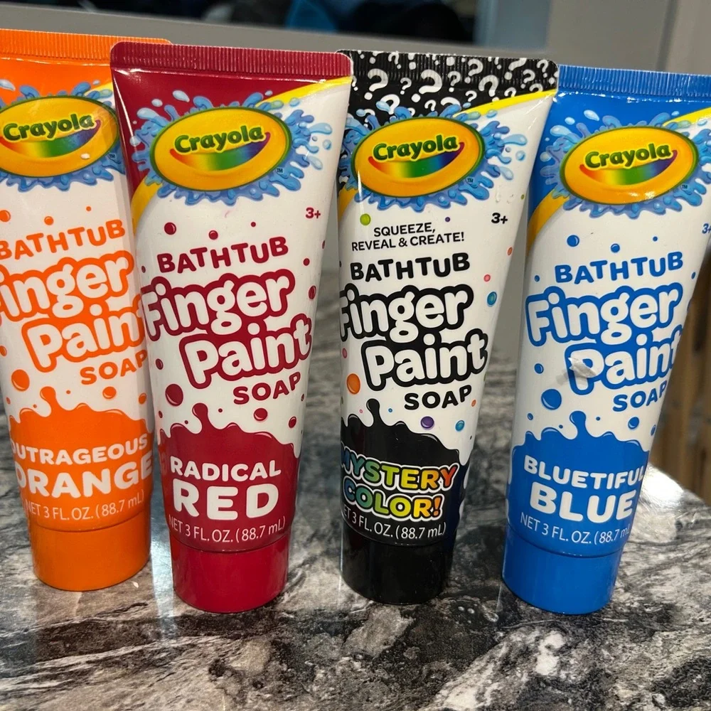 Crayola Bath & Body Finger Paint Soap Orange Red